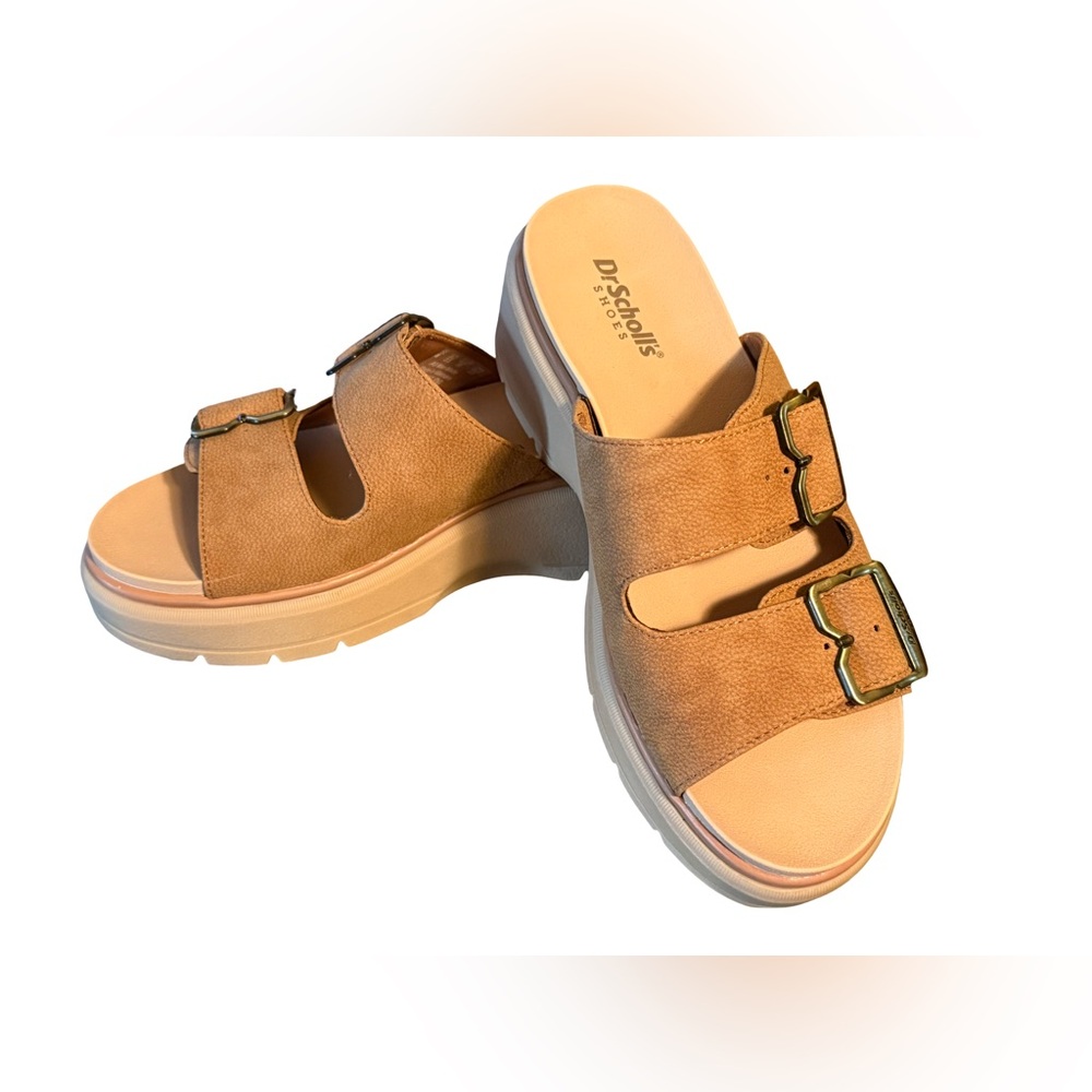Dr Scholl’s NWT Nice Day Max OG Cushioned Tan Brown Platform Sandals (SH230) - Picture 5 of 11